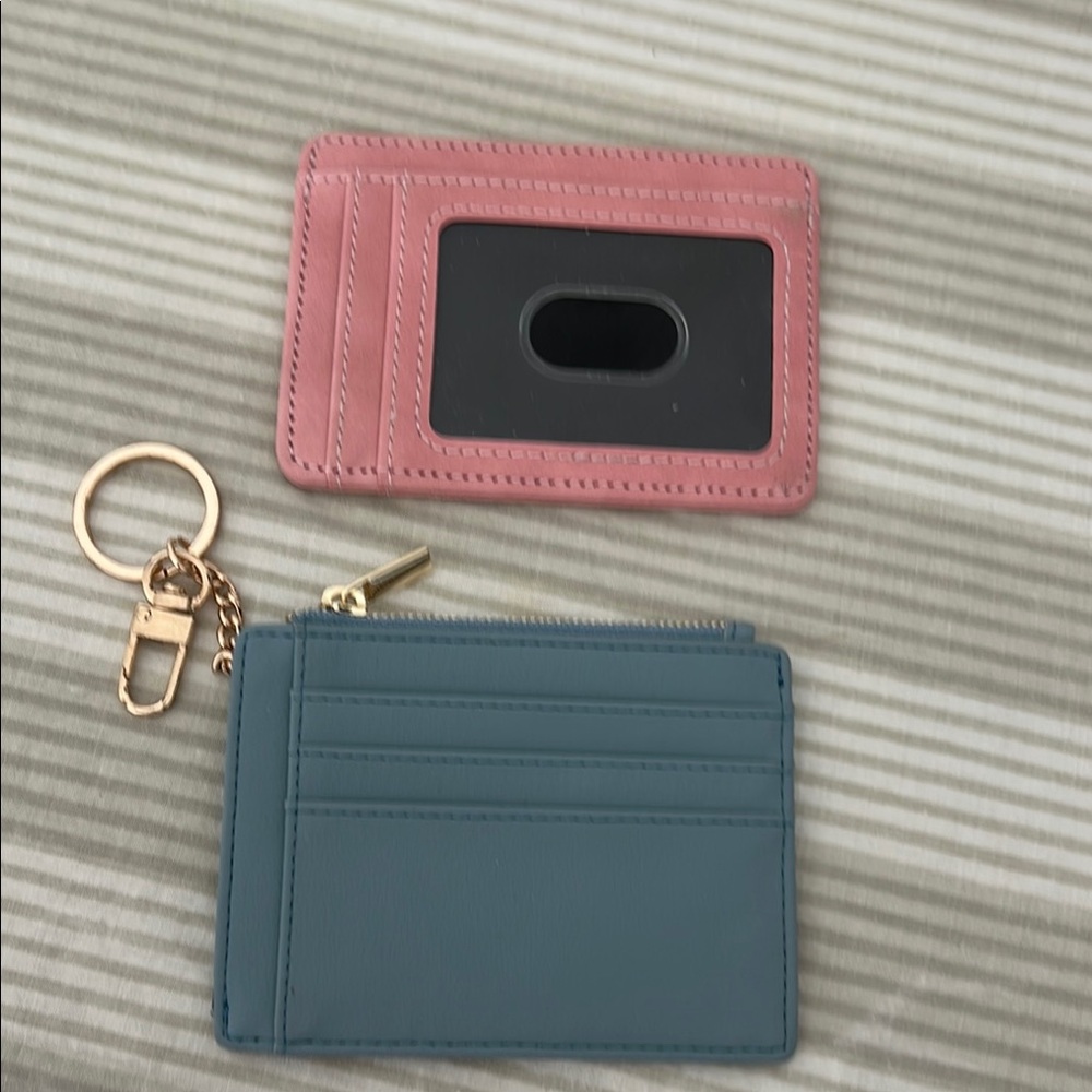 Pink and Blue Card Holder Set